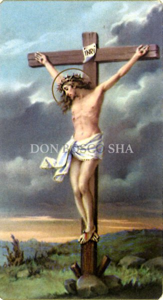 画像1: イタリア製　ご絵　十字架のイエス　100-110 (1)