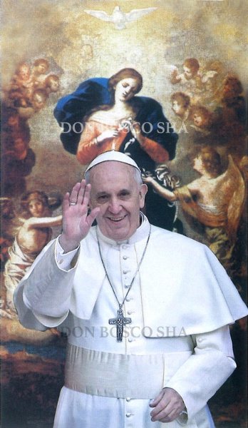 画像1: イタリア製　ご絵　教皇フランシスコと結び目を解く聖母マリア　ARS417 (1)