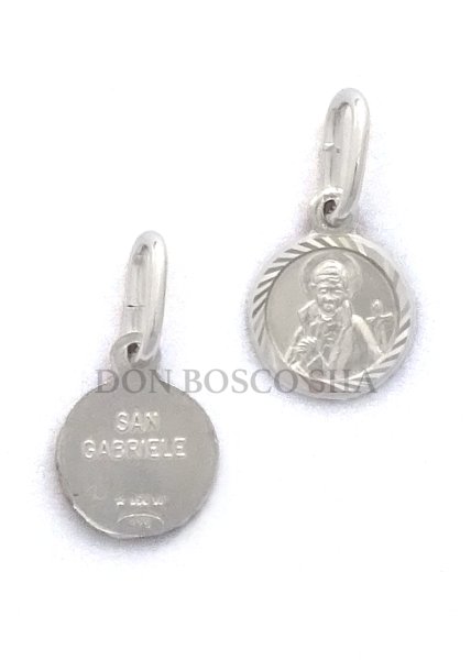 画像1: メダイ シルバー925　聖ガブリエル（御受難会聖人）8mm【返品不可商品】※在庫僅少 (1)