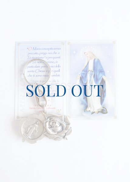 画像4: スライドキーホルダー バラ型　無原罪の聖母 (4)