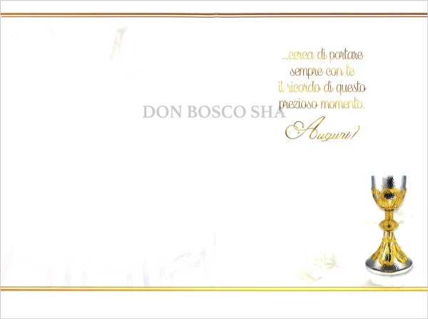 画像2: イタリア製二つ折りカード　初聖体　CO.3598-1 (2)