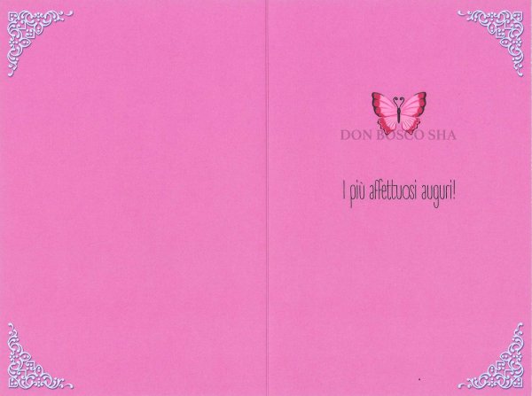 画像2: イタリア製二つ折りカード　花「お誕生日おめでとう」BC.5372-3 (2)