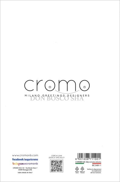 画像3: イタリア製二つ折りカード　花「お誕生日おめでとう」BC.5491-1 (3)