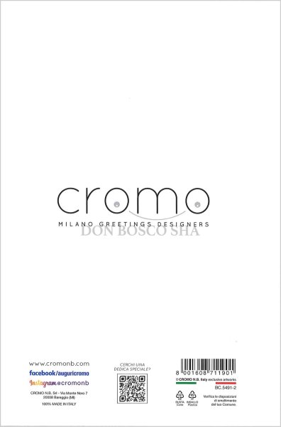 画像3: イタリア製二つ折りカード　花「おめでとう」BC.5491-2 (3)