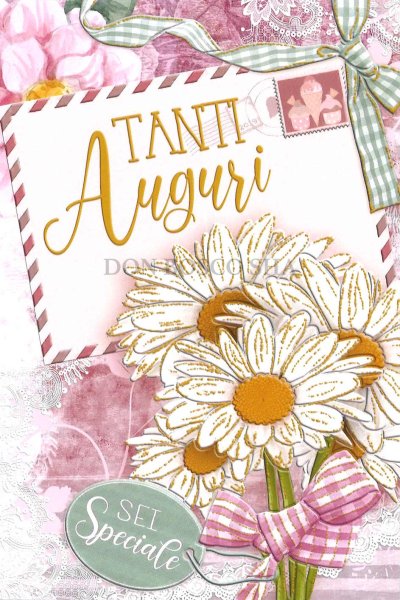 画像1: イタリア製二つ折りカード　花「おめでとう」BC.5491-2 (1)