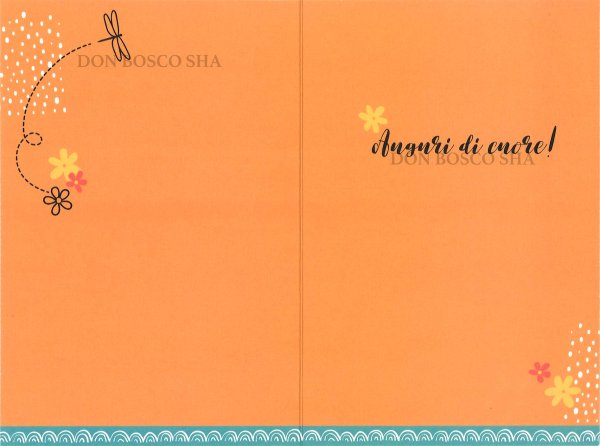 画像2: イタリア製二つ折りカード　花  お祝い　BC.5663-3 (2)