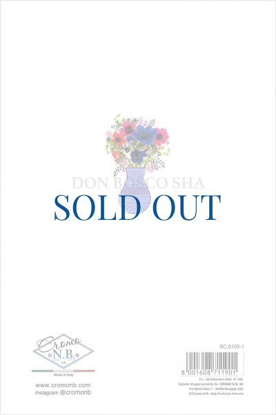 画像3: イタリア製二つ折りカード　花  お誕生祝い　BC.6105-1 (3)