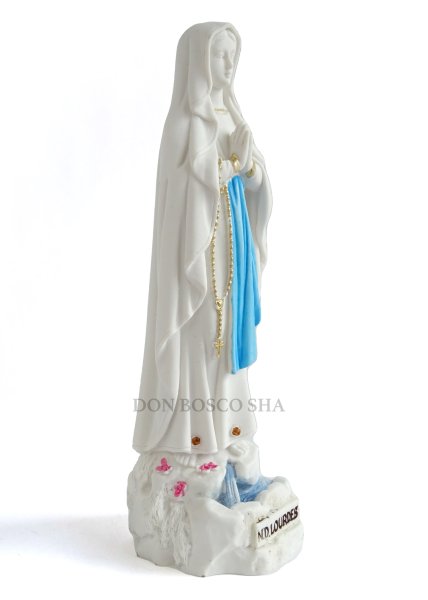 画像2: ルルドのマリア像　15cm 白+青※店頭在庫一点のみ (2)