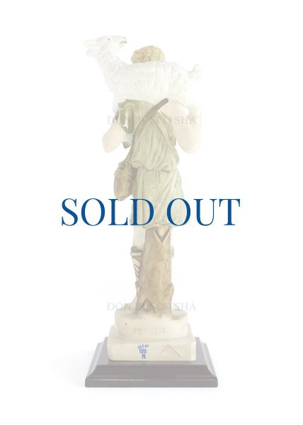 画像4: 善き牧者像　約20cm カラー（木製台座）　※在庫僅少 (4)