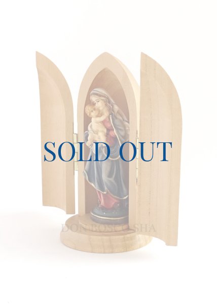 画像3: 木彫り 観音開き　聖母子像　カラー　 (3)