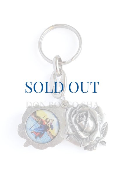 画像2: スライドキーホルダー バラ型　無原罪の聖母&聖クリストファー　NB　 (2)