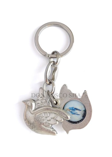 画像1: スライドキーホルダー ハト型　不思議のメダイ　NB (1)