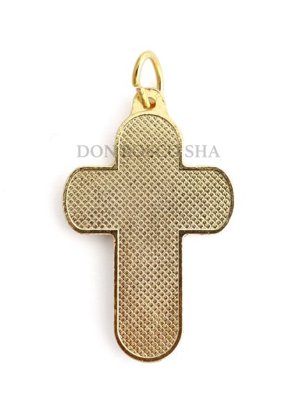 画像2: メダイ 十字型 モザイク風　無原罪の聖母 青　NB (2)