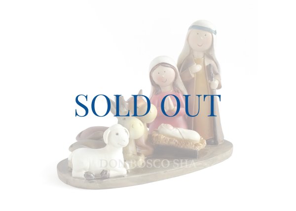 画像4: クリスマス 卓上置物　聖家族　89913　16.5cm　※1点のみ (4)