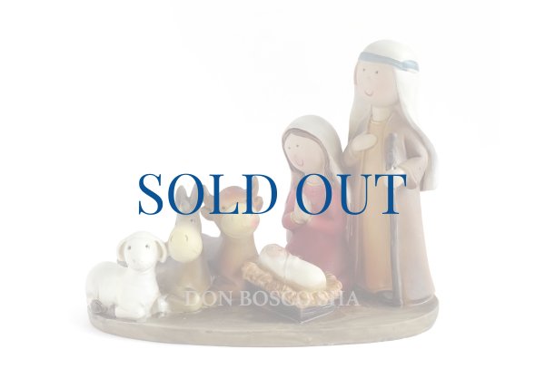 画像1: クリスマス 卓上置物　聖家族　89913　16.5cm　※1点のみ (1)