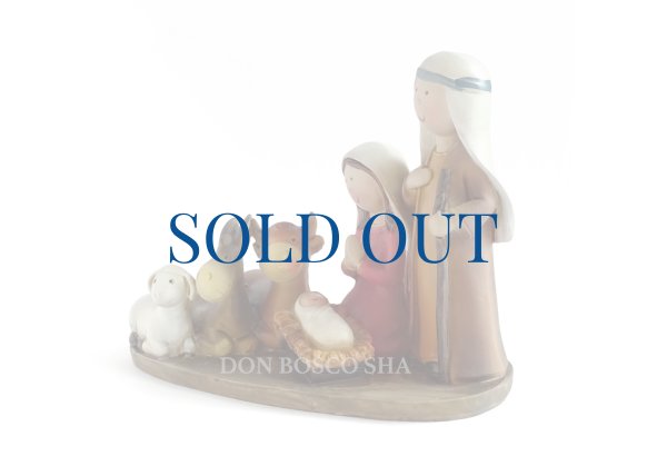 画像2: クリスマス 卓上置物　聖家族　89913　16.5cm　※1点のみ (2)