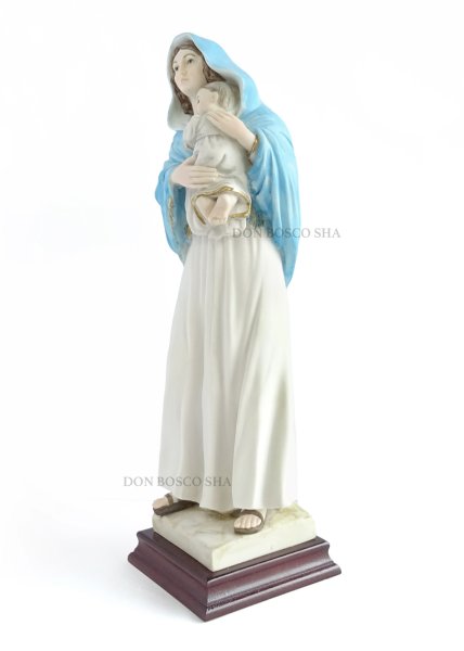 画像2: 街角のマリア 約32cm カラー(木製台座) (2)