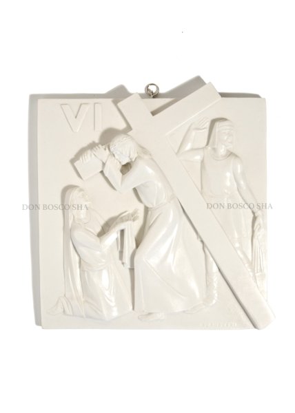 画像6: 壁掛  十字架の道行　15留セット 18cm 白 (6)