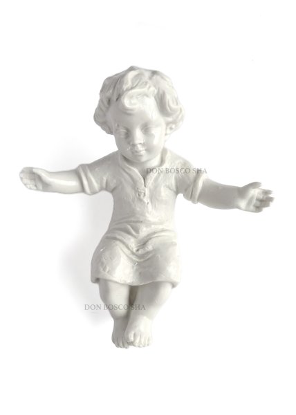 画像1: プラストマーブル製　幼子　18cm 白 ※店頭在庫1点のみ (1)