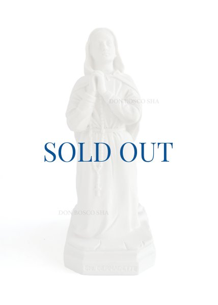 画像1: プラストマーブル製　聖ベルナデッタ像　約20cm 白　※在庫僅少 (1)