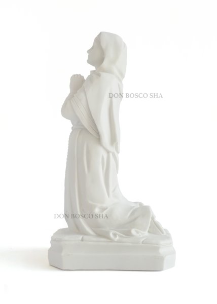 画像3: プラストマーブル製　聖ベルナデッタ像　約20cm 白　※在庫僅少 (3)