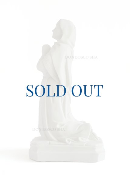 画像3: プラストマーブル製　聖ベルナデッタ像　約20cm 白　※在庫僅少 (3)