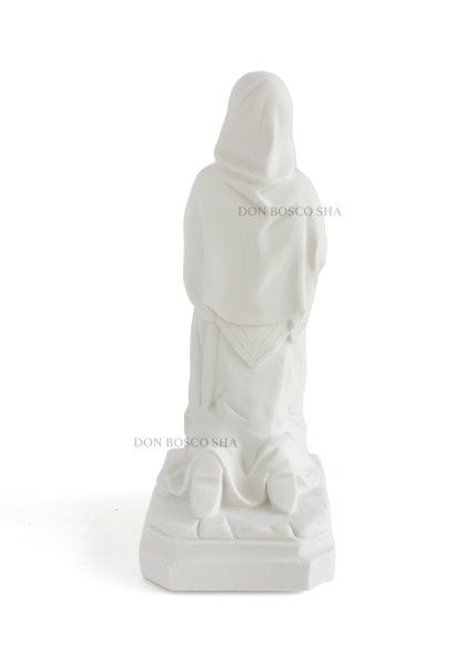 画像4: プラストマーブル製　聖ベルナデッタ像　約20cm 白　※在庫僅少 (4)