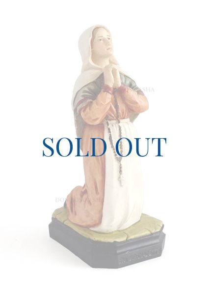 画像6: プラストマーブル製　聖ベルナデッタ像　約19cm カラー※店頭在庫一点のみ (6)