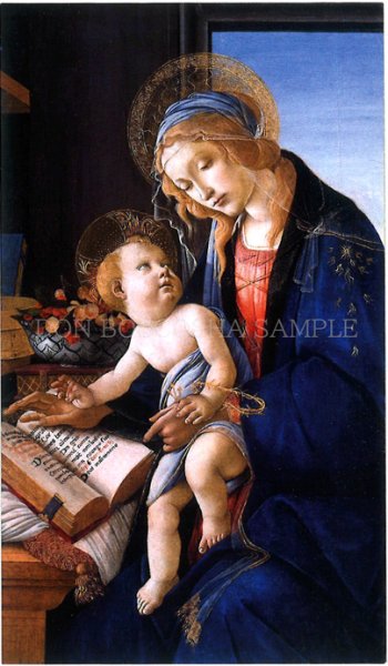 画像1: イタリア製　ご絵　ボッティチェリの書物の聖母　ARS7　※￥30 (1)