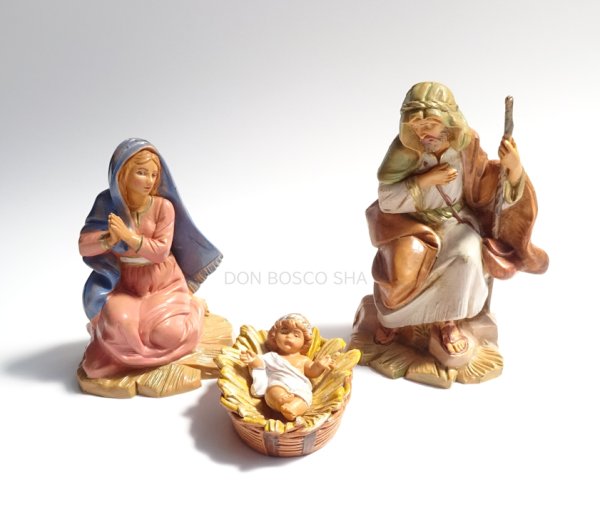 画像1: イタリア製　プレセピオ　12cm　聖家族　3体セット　 (1)