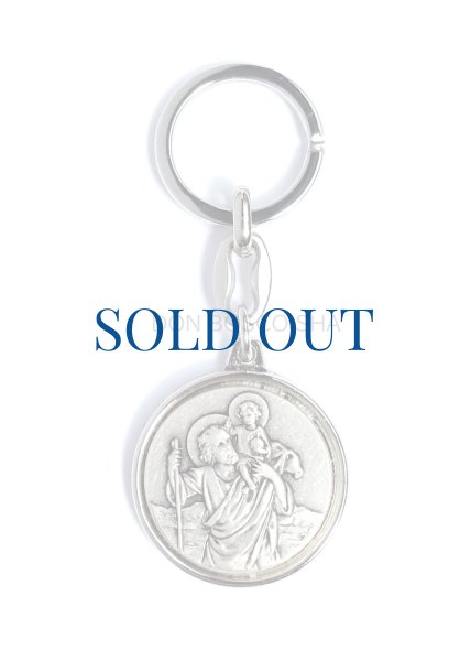 画像1: キーホルダー　聖クリストファー 直径3.5cm　NB　※在庫僅少 (1)