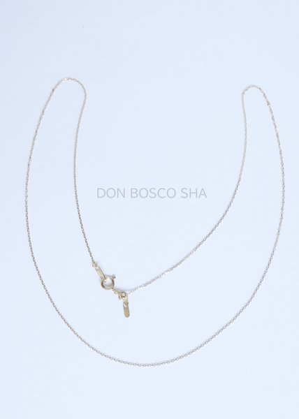 画像3: 18金 ネックチェーン あずき 極細 45cm 1.018g【返品不可商品】アジャスターで長さの調節可 ※店頭在庫1点のみ (3)