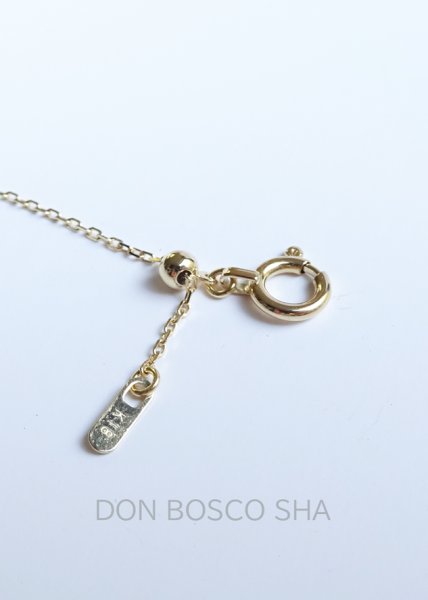 画像2: 18金 ネックチェーン あずき 極細 45cm 1.018g【返品不可商品】アジャスターで長さの調節可 ※店頭在庫1点のみ (2)