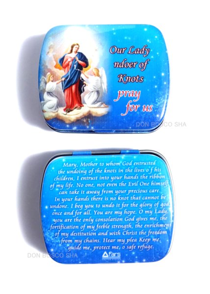 画像2: ロザリオ　缶ケース入り　結び目を解く聖母マリア　NB　※在庫僅少 (2)