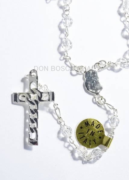 画像5: ロザリオ　スワロフスキー＆シルバー925　クリア5mm珠　【返品不可商品】 (5)