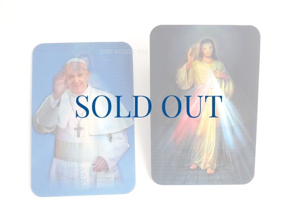 画像1: 3Dカード　教皇フランシスコ＆いつくしみのイエス (1)