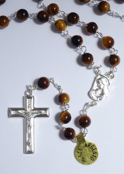 画像2: ロザリオ　シルバー＆タイガーアイ　※在庫僅少 (2)