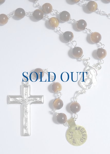 画像2: ロザリオ　シルバー＆タイガーアイ　※在庫僅少 (2)