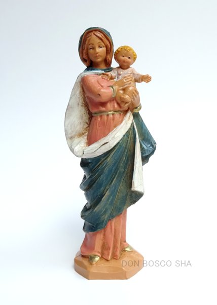 画像1: 樹脂製　聖母子像　約11.5cm カラー (1)