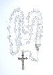 画像1: ロザリオ  ダイアカット型 ガラス珠 6ｘ7mm 彩光   クリア　 (1)