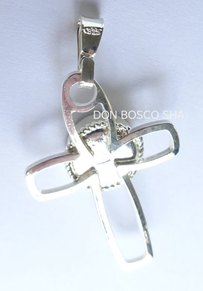 画像2: ミニ十字架　フィレンツェモザイクペンダントトップ　シルバー925　 (2)