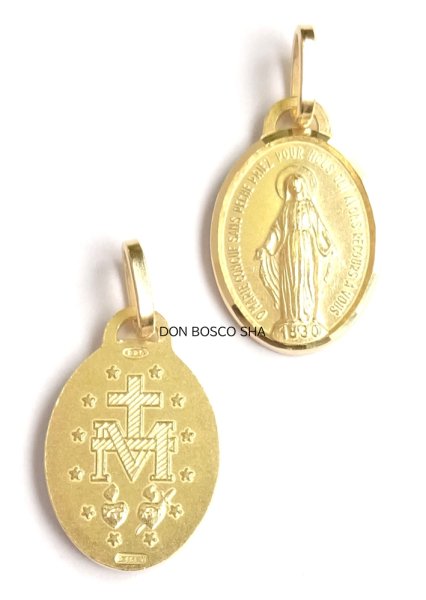 画像1: 不思議のメダイ シルバー925　中15mm　金メッキ【返品不可商品】※在庫僅少 (1)