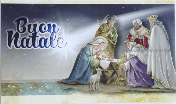 画像2: イタリア製 クリスマスカード1枚タイプ 封筒付　805-V.N.1 (2)