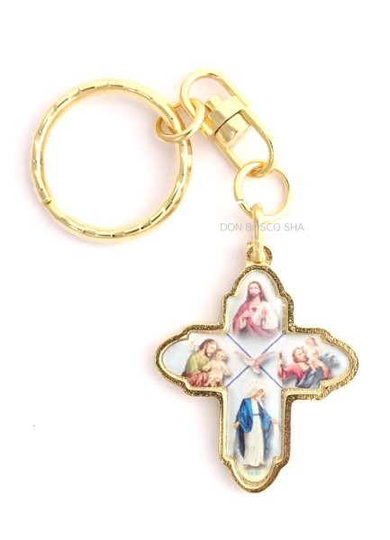 画像1: キーホルダー　信徒の十字架　カラー (1)