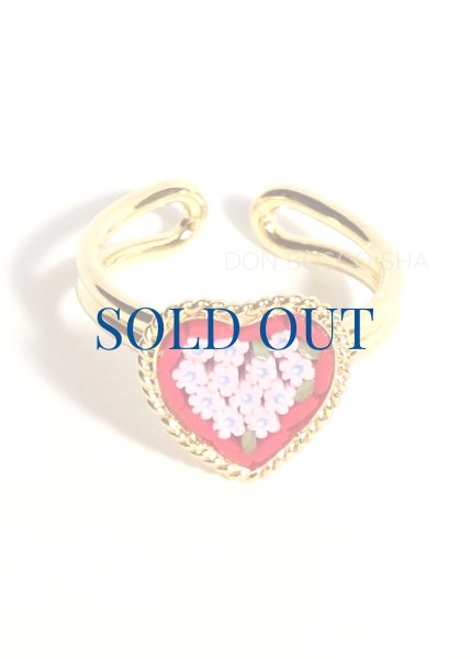 画像1: 指輪　フィレンツェモザイク　ハート 　※在庫僅少 (1)