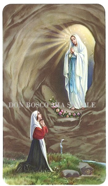 画像1: イタリア製　ご絵　ルルドのマリアとベルナデッタ　Reni 1260　(※5枚セット)　※在庫僅少 (1)