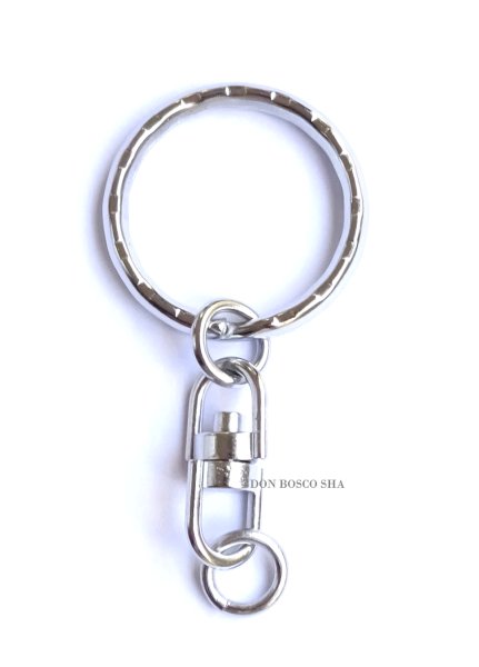 画像1: キーホルダー用　キーリング　銀色 (1)