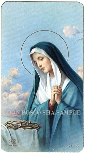 画像1: イタリア製　ご絵　悲しみの聖母　101-02　(※5枚セット) 記念日9月15日※在庫僅少 (1)