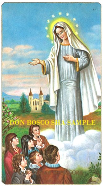 画像1: イタリア製　ご絵　メジュゴリエの聖母　400-315(※5枚セット) (1)