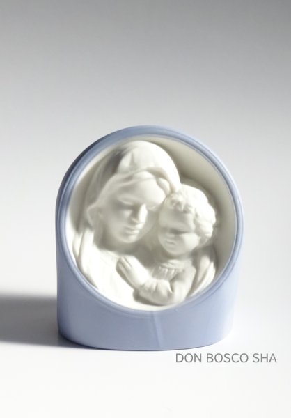 画像1: 卓上置物　聖母子レリーフ　A1010501　【キャンセル不可商品】 (1)